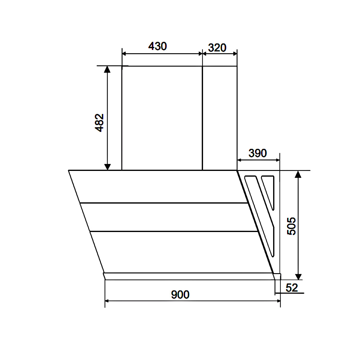 Máy hút mùi gắn tường Hafele HC-H902WC