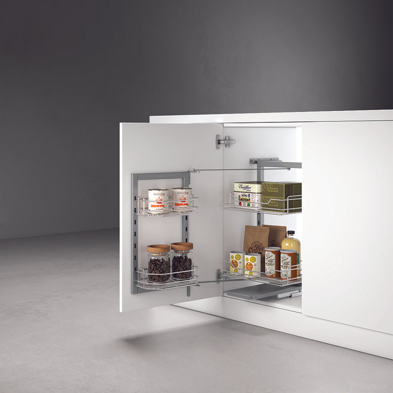 Rổ tủ đồ khô cánh mở xoay 2 tầng Hafele - DOLCE