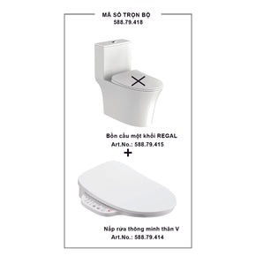 Bộ sản phẩm Bồn cầu một khối Hafele REGAL + Nắp 588.79.414