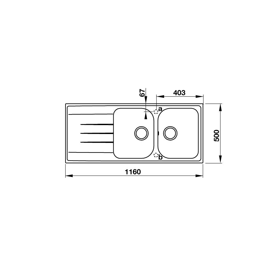 Chậu Granstone Hafele HS18-GED2R80