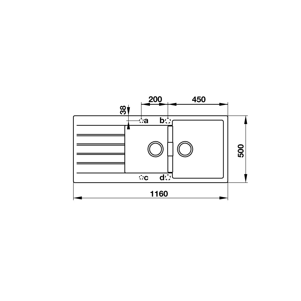 Chậu granstone Häfele HS19-GED2S80