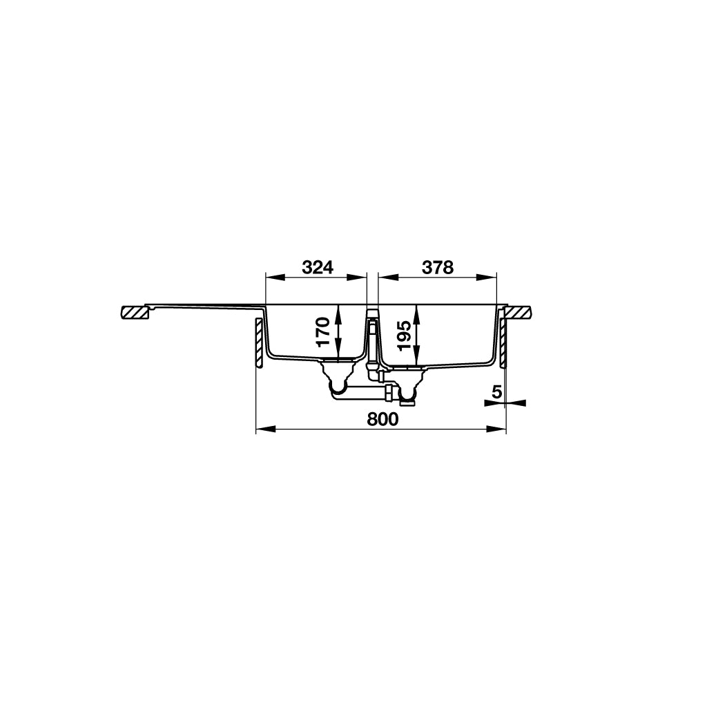 Chậu granstone Häfele HS19-GED2S80
