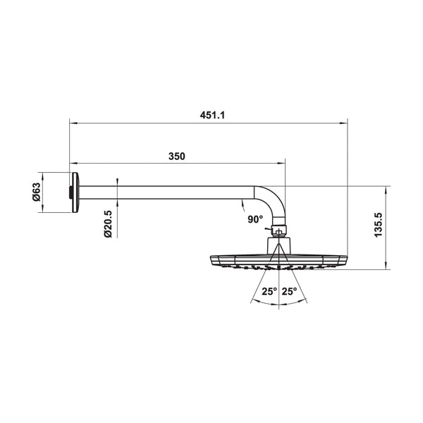 Sen đầu gắn tường Hafele - New Mysterious 219S