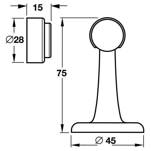 Chặn cửa nam châm Hafele