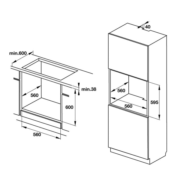 Lò nướng âm tủ Châu Âu đa chức năng