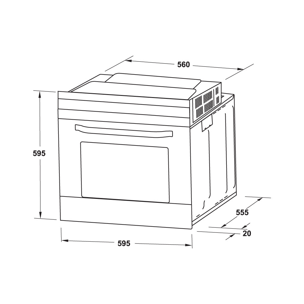 Lò nướng âm tủ 70 lít HO-4K70A, Series 400
