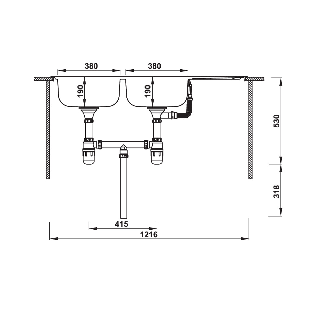 Chậu Inox Hafele HS20-SSD2R90
