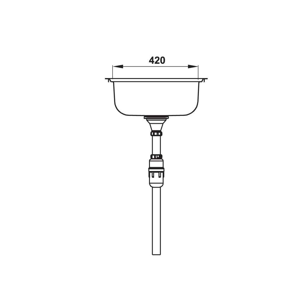 Chậu Inox Hafele HS20-SSD2R90