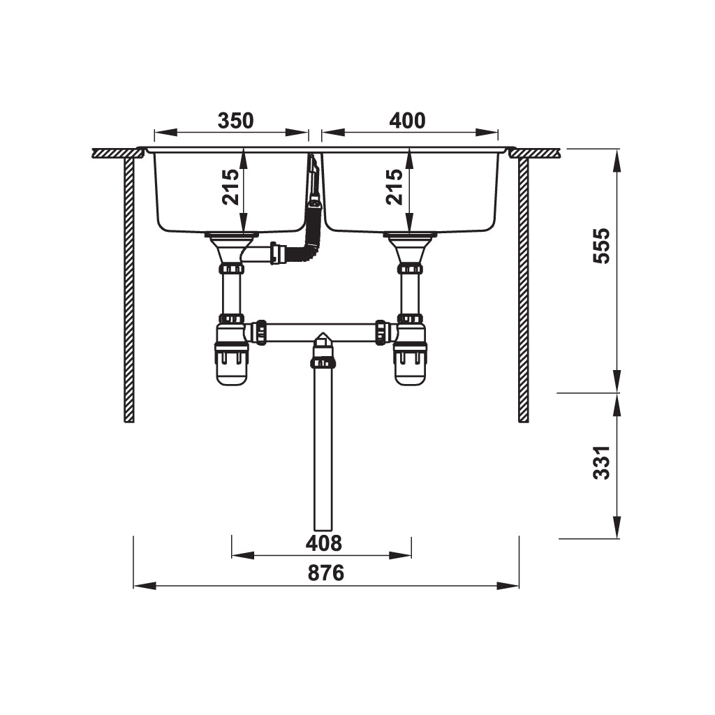 Chậu Inox Hafele HS20-SSN2S90L