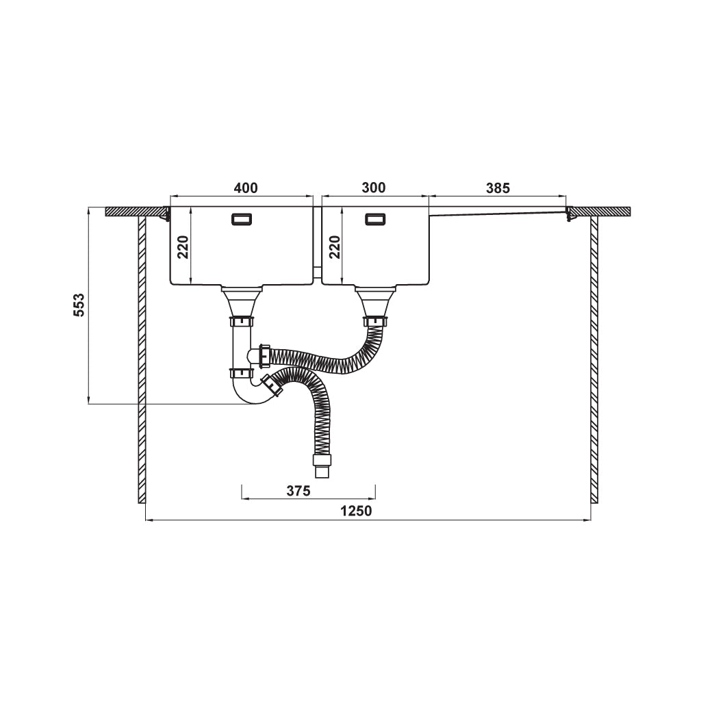 Chậu Inox Hafele HS21-SSD2S90L