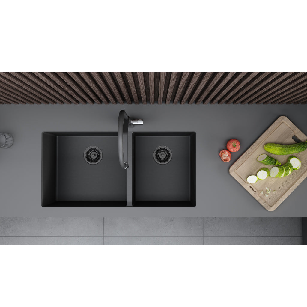 CHẬU INOX HAFELE HS21-SSN2S90 MÀU ĐEN 567.96.310