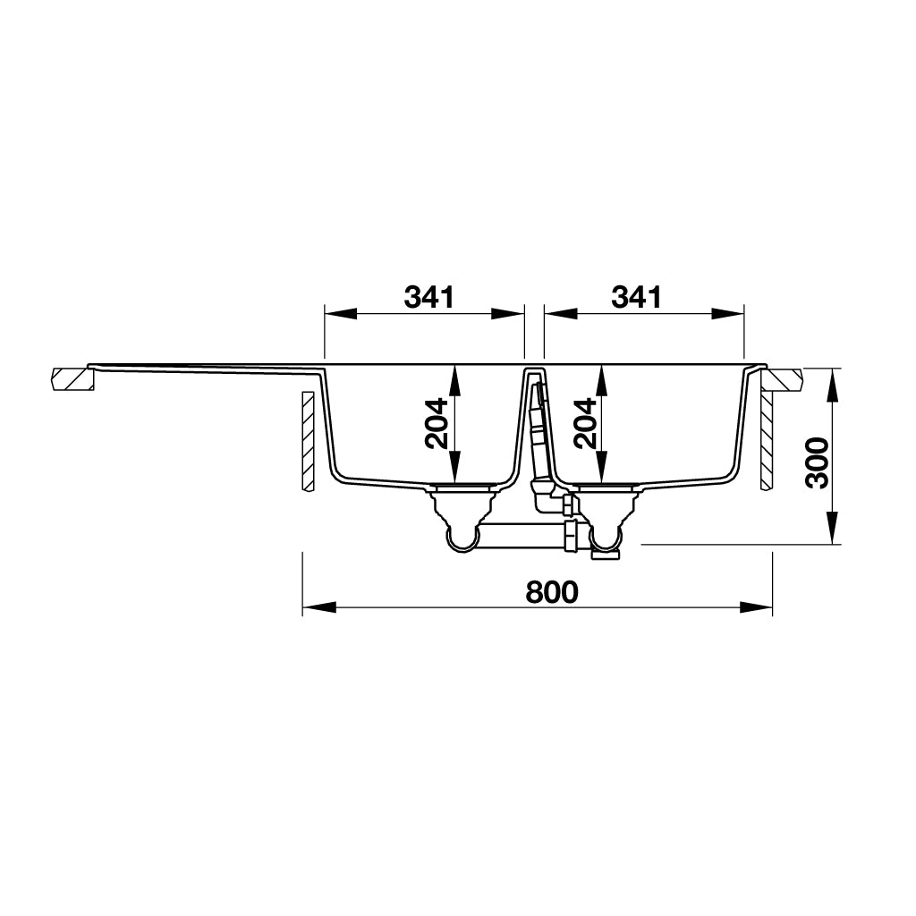 Chậu Granstone Hafele HS18-GED2R80