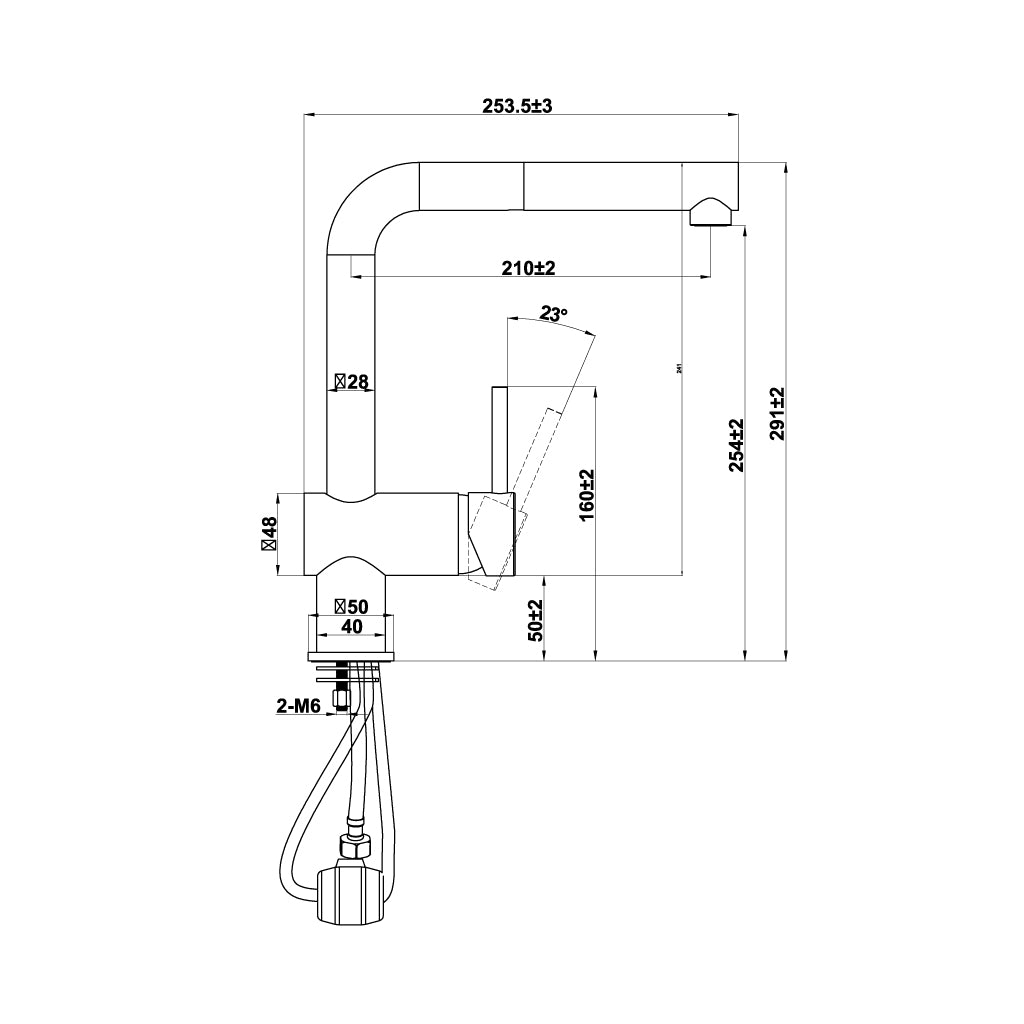 THÔNG SỐ KĨ THUẬT CỦA VÒI RỬA BÁT HAFELE HT21-GH1P254 577.55.390