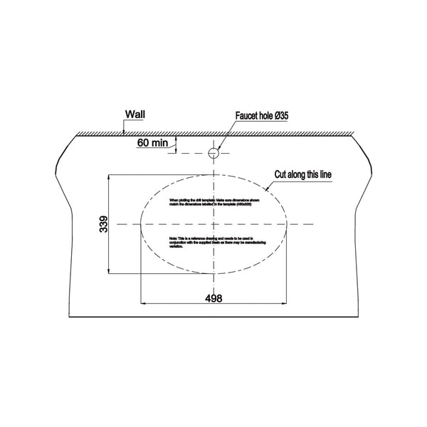 Chậu sứ âm bàn Hafele - Sapporo 570