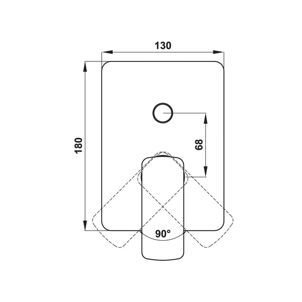 Bộ trộn âm Hafele 2 đường nước Kobe màu đen