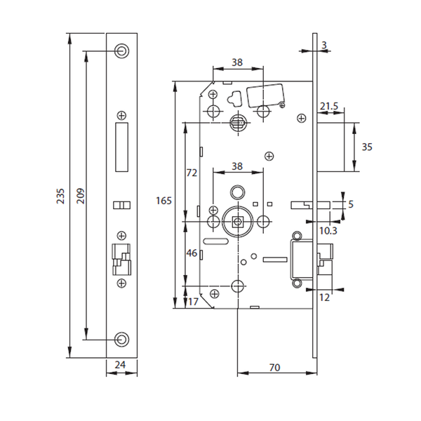 Khóa điện tử PP8100 ( Không bao gồm Pin )