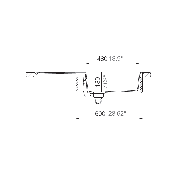 Chậu đá Granstone Häfele HS20 - GED1S60